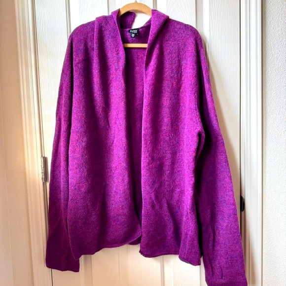 Eileen Fisher Wool-mohair open front long cardigan knit sweater oversized Medium - Picture 1 of 13